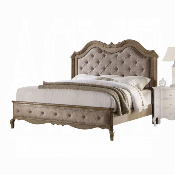 Chelmsford Beige Fabric & Antique Taupe Eastern King Bed image