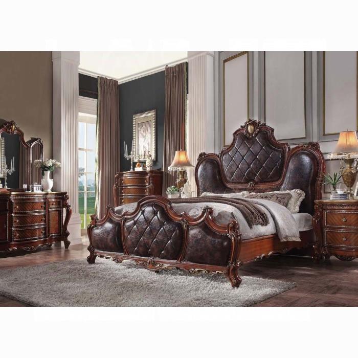 Picardy PU & Cherry Oak California King Bed image