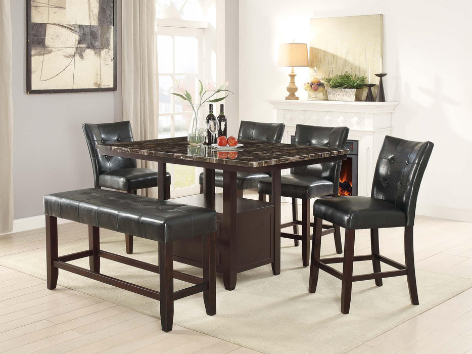 Sfvnco Counter Height Table W/Storgae in Espresso image