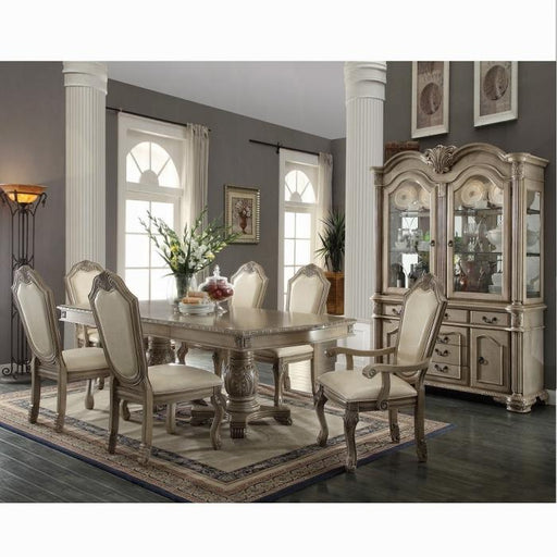 Chateau De Ville PU & Antique White Arm Chair image
