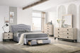 Liihcc Twin Bed W/Drawer-Light Grey Burlap in Light Grey / Black image